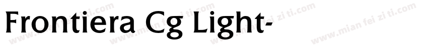 Frontiera Cg Light字体转换